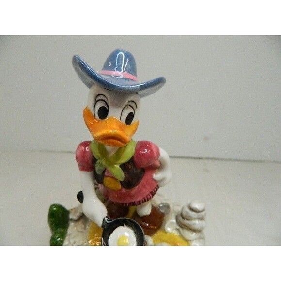 Vintage Schmid Walt Disney Rotating Music Box Daisy Duck Home On The Range Camp - Picture 11 of 13